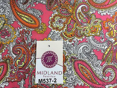 Traditional Vintage Paisley floral 100% Cotton Poplin 58' Wide M537 Mtex - Midland Textiles & Fabric