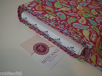 Paisley Print 100% Cotton Poplin Fabric, 45' Craft Cotton Wide M25 Mtex - Midland Textiles & Fabric