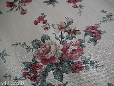 Vintage Rose Floral Print Shabby Chic, 100% Crafting Cotton 45 ' Wide - M28 Mtex - Midland Textiles & Fabric