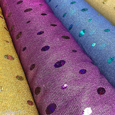 Oval holographic contrasting sequins Knit Fancy dress fabric 58" M151 Mtex - Midland Textiles & Fabric