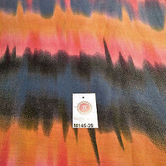 Bold Horizontal Gradient multi coloured printed Crinkle fabric 58' M145-39 Mtex - Midland Textiles & Fabric