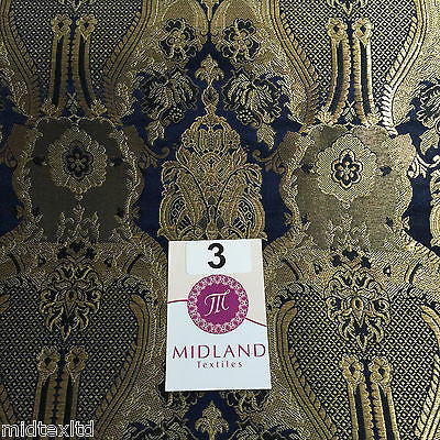Indian Banarsi Gold Metallic Ornamental floral brocade fabric M373 Mtex 40' wide - Midland Textiles & Fabric