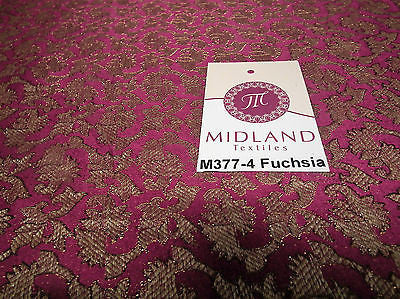 Indian  Floral Gold Metallic faux silk banarsi Brocade 44' Wide M377 - Midland Textiles & Fabric