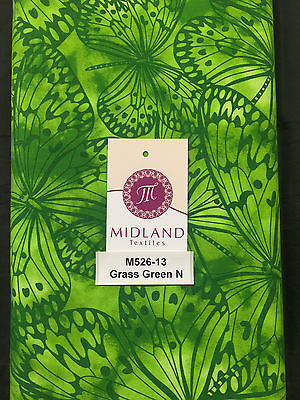 Large Butterfly Melody Print Fabric 5620 100% Cotton 44' Wide M526 Mtex - Midland Textiles & Fabric