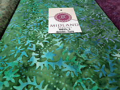 Fabric Freedom Floral Bali Batik Print Fabric 100% Cotton 40