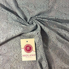 3D Floral Soft Lace Mesh Crochet Semi Transparent Dress Fabric 58' Wide Mtex - Midland Textiles & Fabric