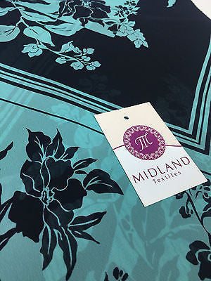 Vintage floral printed Light chiffon high street dress fabric 58' M401 Mtex - Midland Textiles & Fabric