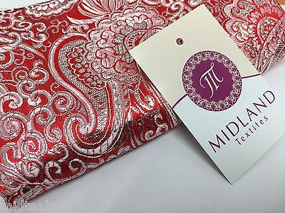 Paisley Metallic Brocade Fabric 58' wide for Jackets and waistcoats M350 Mtex - Midland Textiles & Fabric