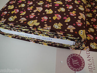 Mushroom Print 100% Cotton Poplin Fabric, 45' Wide Craft Cotton M27 - Midland Textiles & Fabric