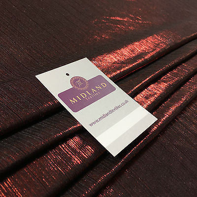Shiny Metallic Corduroy Lame 1 way stretch Dress Fabric 40' wide M699 Mtex - Midland Textiles & Fabric
