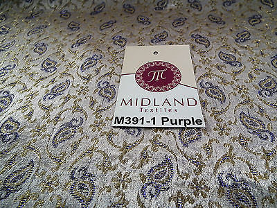 Indian Embroided Floral Metallic Banarsi Brocade Fabric 44' M391 Mtex - Midland Textiles & Fabric