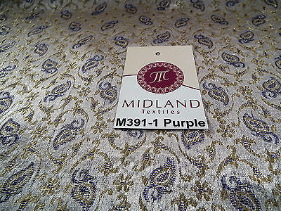 Indian Embroided Floral Metallic Banarsi Brocade Fabric 44" M391 Mtex - Midland Textiles & Fabric