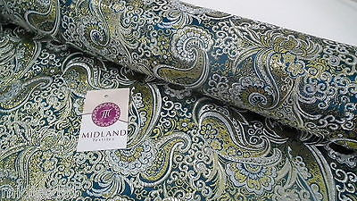 Paisley Metallic Brocade Fabric 58' wide for Jackets and waistcoats M350 Mtex - Midland Textiles & Fabric