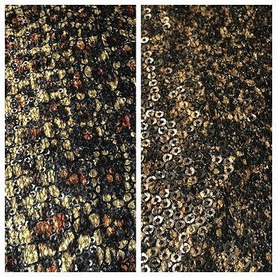 Animal Print Sequin One way stretch dress fabric 55' Wide M636 Mtex - Midland Textiles & Fabric