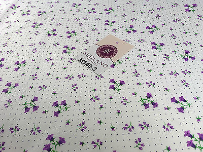 Floral vintage small dot print on white Polycotton fabric 45' Wide M540 Mtex - Midland Textiles & Fabric