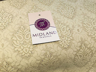 Indian Banarsi Floral Ornamental Motif Woven Brocade fabric 44' M242 Mtex - Midland Textiles & Fabric