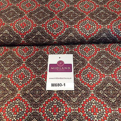 Woven Tussar 100% Silk Printed dress and cushion Fabric 44' M680 Mtex - Midland Textiles & Fabric