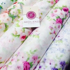 Vintage floral shabby Chic Printed Fabric 100% Cotton Poplin 44' Wide M530 Mtex - Midland Textiles & Fabric