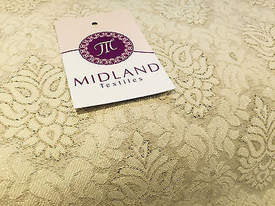 Indian Banarsi Floral Ornamental Motif Woven Brocade fabric 44' M242 Mtex - Midland Textiles & Fabric