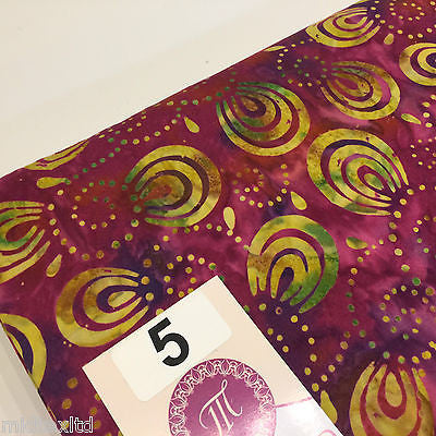 Swirl and dot design contrasting colours Bali batik fabric 100% Cotton M525 Mtex - Midland Textiles & Fabric