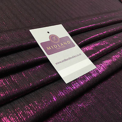 Shiny Metallic Corduroy Lame 1 way stretch Dress Fabric 40' wide M699 Mtex - Midland Textiles & Fabric