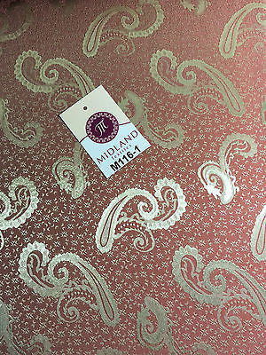 Two Toned Paisley Satin Jacquard Dress Fabric 58' Wide M116 Mtex - Midland Textiles & Fabric