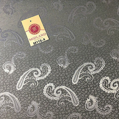 Two Toned Paisley Satin Jacquard Dress Fabric 58' Wide M116 Mtex - Midland Textiles & Fabric