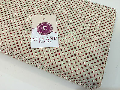 Red Scandi 100% Cotton Christmas themed Patchwork and Crafting  Fabric 45' Mtex - Midland Textiles & Fabric