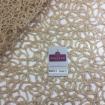 Metallic Wedding Net Mesh lace Dress fabric 50