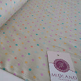 5mm Spot Polka Dots Multi Coloured Dress Craft 100% Cotton Poplin Fabric 45' M21 - Midland Textiles & Fabric