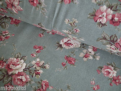 Vintage Rose Floral Print Shabby Chic, 100% Crafting Cotton 45 " Wide - M28 Mtex - Midland Textiles & Fabric