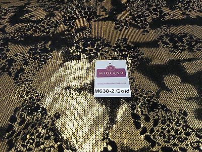 Metallic Flocked Jersey one way stretch sequin dress fabric 55' wide M638 Mtex - Midland Textiles & Fabric