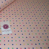 5mm Spot Polka Dots Multi Coloured Dress Craft 100% Cotton Poplin Fabric 45