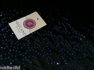 Black Velvet with sequins fabric 58'wide per metre Red-Blue-Green-Pink M15 Mtex - Midland Textiles & Fabric