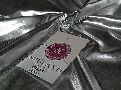Metallic Shiny Stretchy foil Polyester Nylon Spandex Mix 58' Wide M100 Mtex - Midland Textiles & Fabric