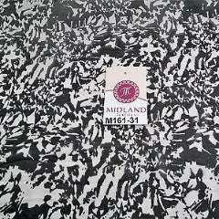 Black and White Abstract printed chiffon fabric 44' wide M161-31 Mtex - Midland Textiles & Fabric