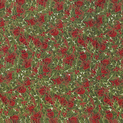 Red Merry Christmas themed 100% Cotton Patchwork & Crafting Fabric 45