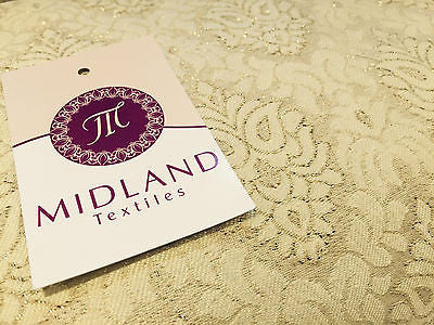 Indian Banarsi Floral Ornamental Motif Woven Brocade fabric 44' M242 Mtex - Midland Textiles & Fabric