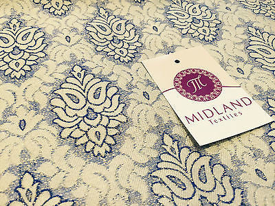 Indian Banarsi Floral Ornamental Motif Woven Brocade fabric 44" M242 Mtex - Midland Textiles & Fabric