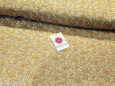 Metallic Paisley brocade Banarsi fabric 44