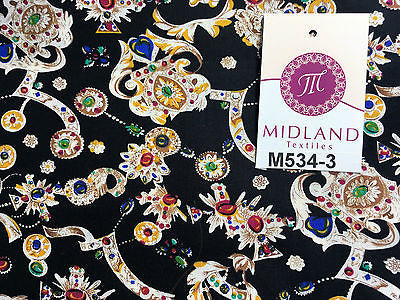 Royal Jewel Printed 100% Cotton Poplin fabric 58