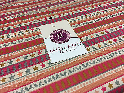 Multi Scandi 100% Cotton Christmas themed Patchwork & Crafting  Fabric 45" Mtex - Midland Textiles & Fabric