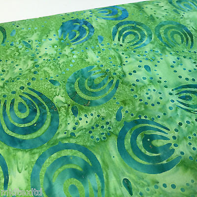 Swirl and dot design contrasting colours Bali batik fabric 100% Cotton M525 Mtex - Midland Textiles & Fabric