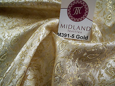 Indian Embroided Floral Metallic Banarsi Brocade Fabric 44' M391 Mtex - Midland Textiles & Fabric