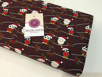 Red Christmas themed Characters 100% Cotton Patchwork & Crafting Fabric 45' - Midland Textiles & Fabric