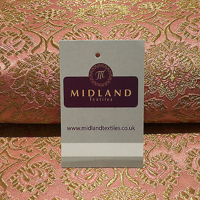 Indian Banarsi Gold Floral Faux Silk Brocade Fabric 44 ' M711 Mtex - Midland Textiles & Fabric