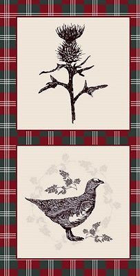 Wine Highland Scottish Tartan 100% Cotton craft and quilting Fabric 45