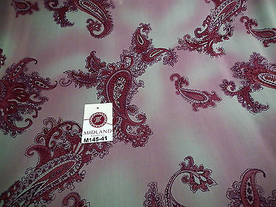 Pink Paisley Printed chiffon Dress fabric 45