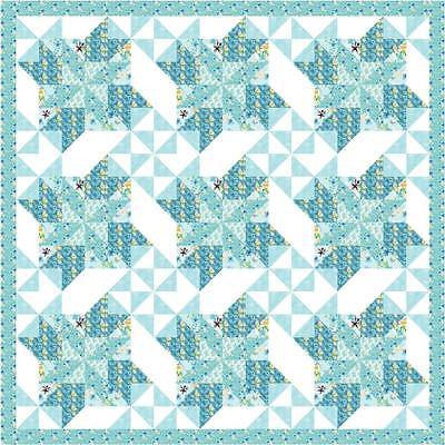 Blue Watercolour Floral 100% Cotton Craft & Patchwork fabric 44' Wide M562 Mtex - Midland Textiles & Fabric