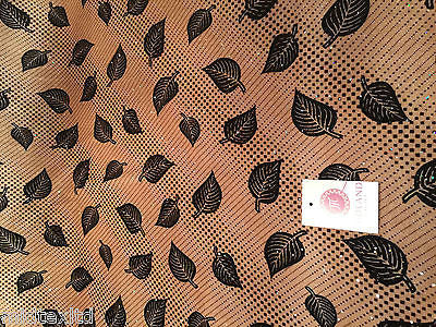 Leaf Print Spandex Velvet Sequinned - 2 way stretch Fabric-58' M16-16 Mtex - Midland Textiles & Fabric